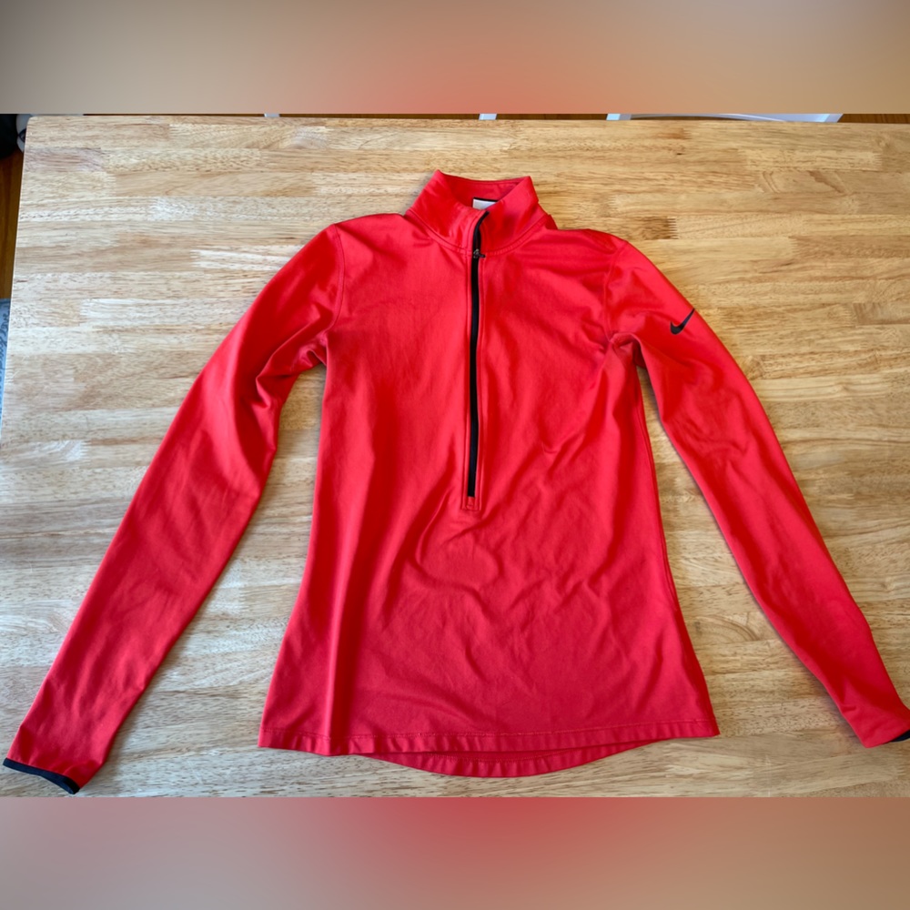 (💙 $7 when bundle) Nike Pro Pullover 1/2 Zip - Dry Fit - Fits like M - Crimson
